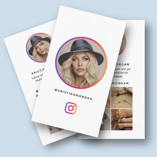 Tarjeta De Visita Perfil de Instagram moderno para influencers