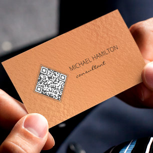 Tarjeta De Visita Perfil de lámina de cobre de código QR