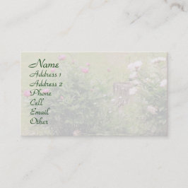Tarjeta De Visita Perfil de Rosas de jardín
