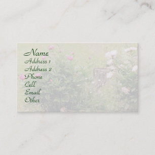 Tarjeta De Visita Perfil de Rosas de jardín