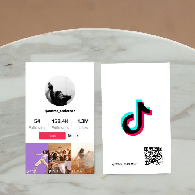 Tarjeta De Visita Perfil de Tiktok UGC Los medios sociales me siguen (Subido por el creador)