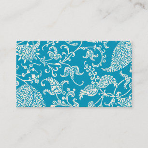 Tarjeta De Visita Perfil de Turquoise Paisley
