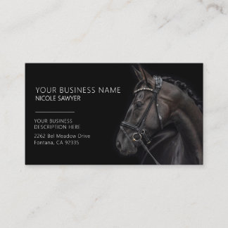 Tarjeta De Visita Perfil del caballo de caballos personalizado