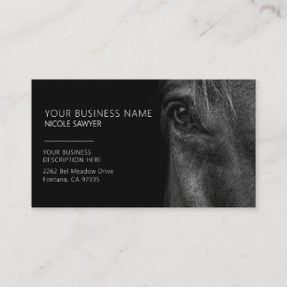 Tarjeta De Visita Perfil del caballo de caballos personalizado