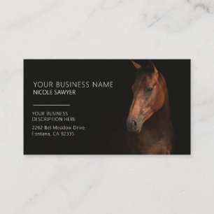 Tarjeta De Visita Perfil del caballo de caballos personalizado