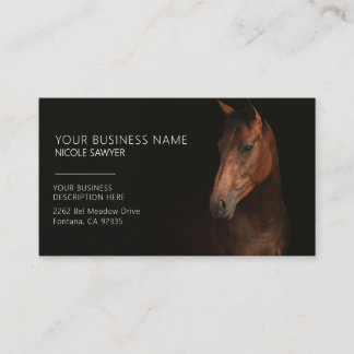 Tarjeta De Visita Perfil del caballo de caballos personalizado