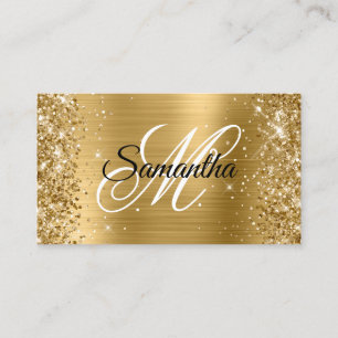 Tarjeta De Visita Perfil en línea con monograma elegante de papel de