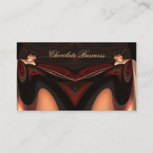 Tarjeta De Visita Perfil marrón crema con remolino de chocolate eleg