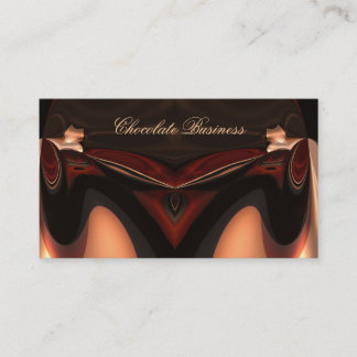 Tarjeta De Visita Perfil marrón crema con remolino de chocolate eleg