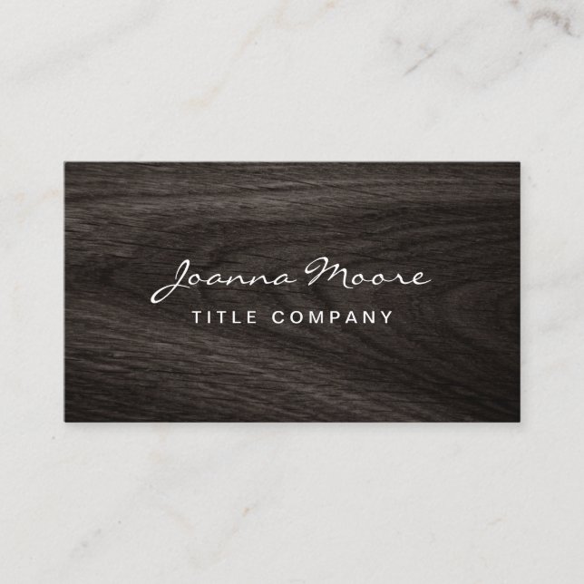 Tarjeta De Visita Perfil profesional de los granos de madera de robl (Anverso)