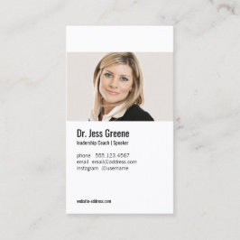Tarjeta De Visita Perfil profesional simple Añadir imagen fotográfic