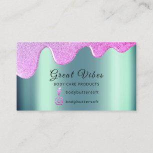 Tarjeta De Visita Perforación de manteca corporal Producto Empaqueta