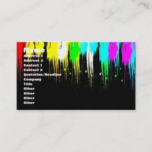 Tarjeta De Visita Perforación de pintura vintage de Corey Tiger de l