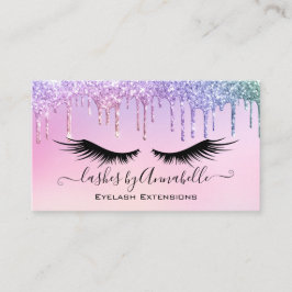 Tarjeta De Visita Perforación Holográfica de maquillaje EyeLashes Sp