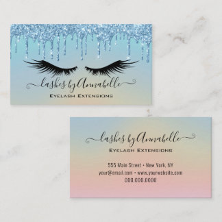 Tarjeta De Visita Perforación Holográfica de maquillaje EyeLashes Sp