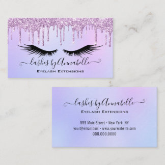 Tarjeta De Visita Perforación Holográfica de maquillaje EyeLashes Sp