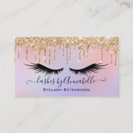 Tarjeta De Visita Perforación Holográfica de maquillaje EyeLashes Sp