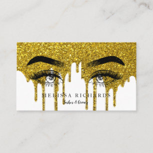 Tarjeta De Visita Perforación negra de artista de maquillaje de pest