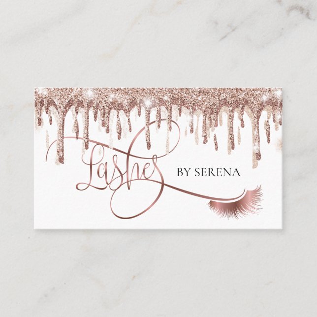 Tarjeta De Visita Perforaciones de oro azota a Chica de maquillaje d (Anverso)