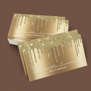 Tarjeta De Visita Perforaciones de oro Estilo Metalizado elegante ne