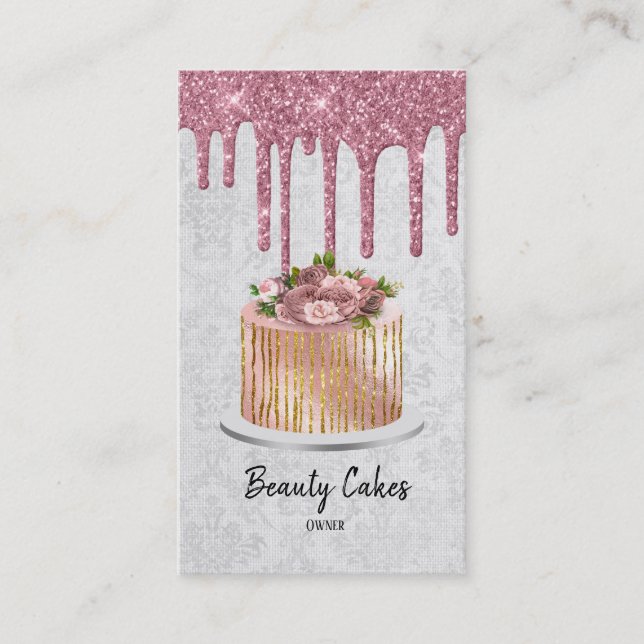 Tarjeta De Visita Perforaciones del planificador de pasteles Bodas d (Anverso)