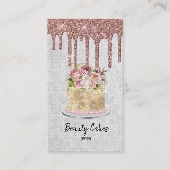 Tarjeta De Visita Perforaciones del planificador de pasteles Bodas d (Anverso)