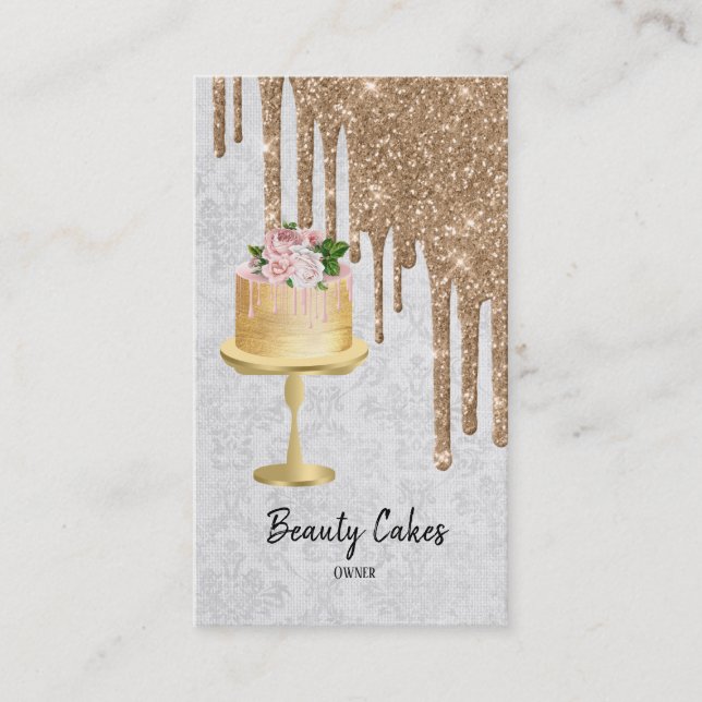 Tarjeta De Visita Perforaciones del planificador de pasteles Bodas d (Anverso)