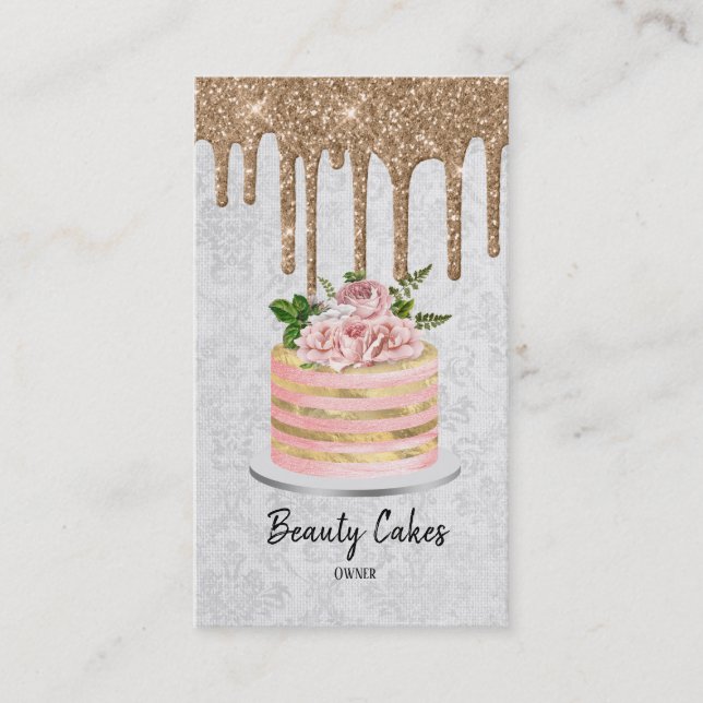Tarjeta De Visita Perforaciones del planificador de pasteles Bodas d (Anverso)