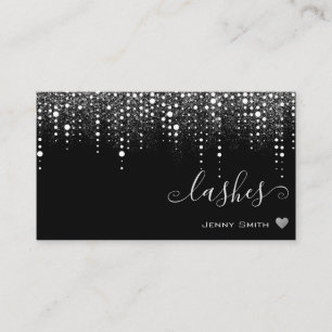 Tarjeta De Visita Perforaciones en Bonito sobre azotes de Purpurina 