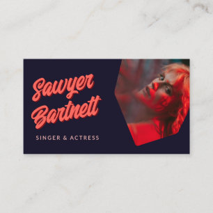 Tarjeta De Visita Perforador de formas de fotografía geométricas ret