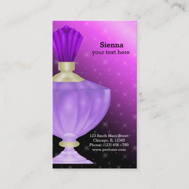 Tarjeta De Visita Perfume (Anverso)