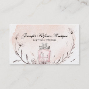 Tarjeta De Visita Perfume de acuarela floral aceites esenciales pers