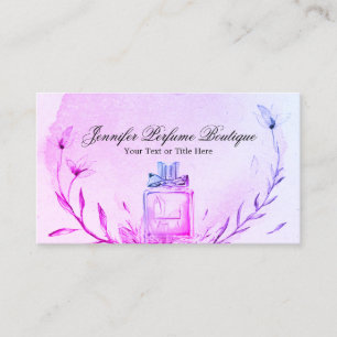 Tarjeta De Visita Perfume de aromaterapia Maquillaje Belleza Púrpura