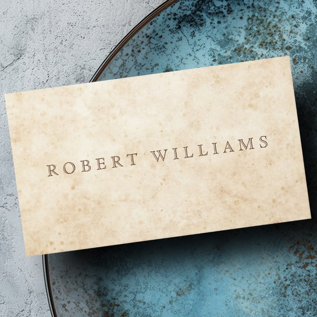 Tarjeta De Visita Pergamino antiguo de papel antiguo rústico (Vintage parchment antique aged paper rustic business card)
