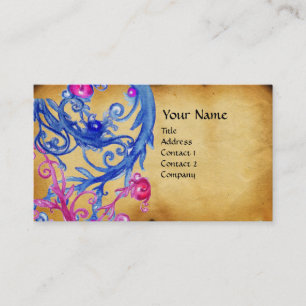 Tarjeta De Visita pergamino BLUE BERRIES SWIRLS