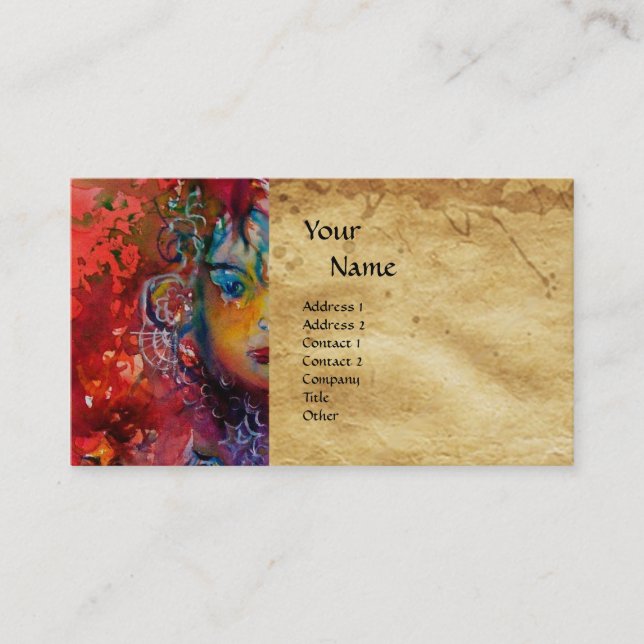 Tarjeta De Visita pergamino monográfico EXCALIBUR 1 (Anverso)