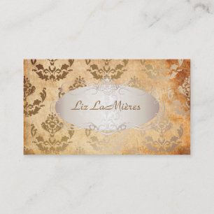 Tarjeta De Visita Pergamino PixDezines firenze damask/faux