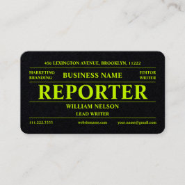 Tarjeta De Visita Periodista