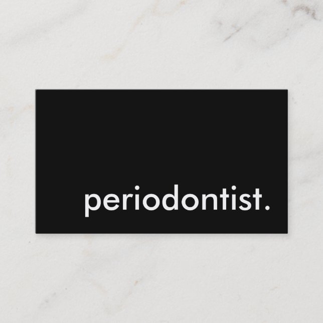 Tarjeta De Visita periodontista. (Anverso)