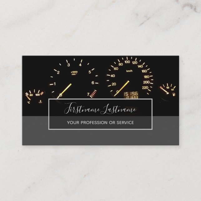 Tarjeta De Visita Peritos de sintonización y taller mecánico de repa (Anverso)