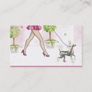 Tarjeta De Visita Perky Chino Crested Dog