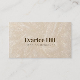 Tarjeta De Visita Perla beige elegante moderna con brillo
