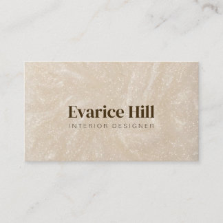 Tarjeta De Visita Perla beige elegante moderna con brillo