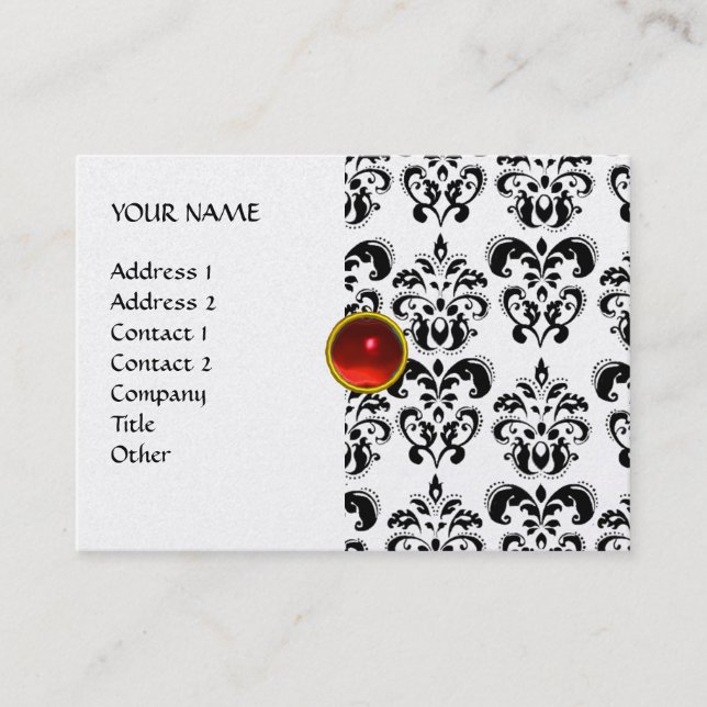 Tarjeta De Visita Perla DAMASK THREEGEM (Anverso)