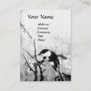 Tarjeta De Visita Perla del blanco del negro del MONOGRAMA del