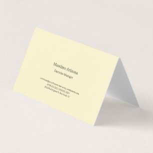 Tarjeta De Visita Perla Dorada Liso Profesional Moderno Minimailst