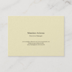Tarjeta De Visita Perla Dorada Liso Profesional Moderno Minimailst