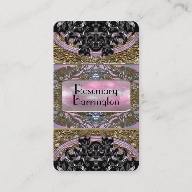 Tarjeta De Visita Perla elegante de Mia Splashforze (Anverso)