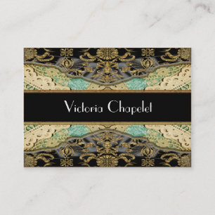 Tarjeta De Visita Perla elegante elegante de la pasamanería