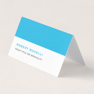 Tarjeta De Visita Perla Minimalista azul azul azul de primera calida
